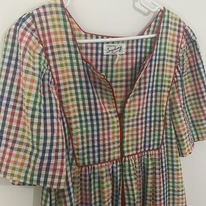 Vintage checkered maxi dress